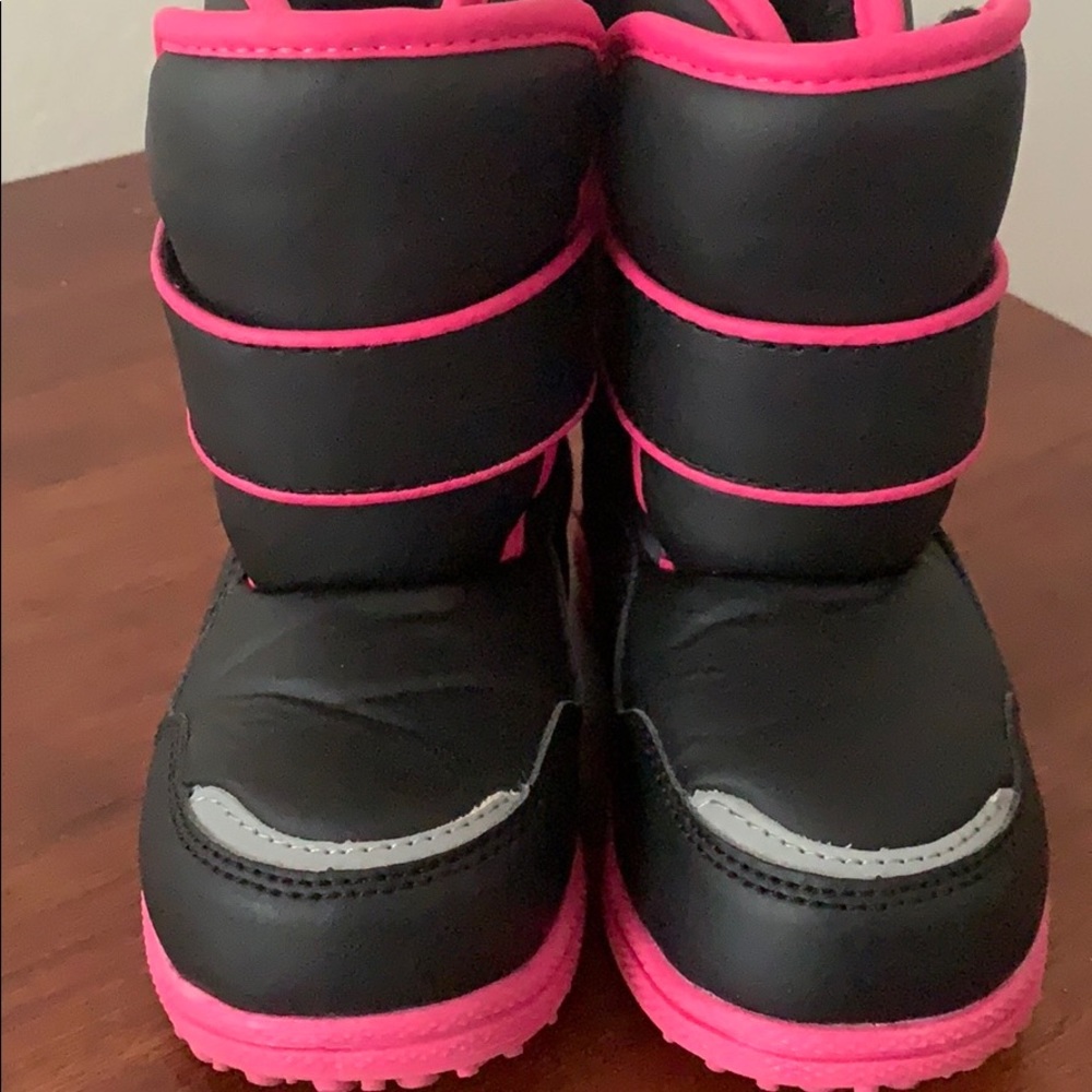 Pink & Black Little Girls Size 8 Boots